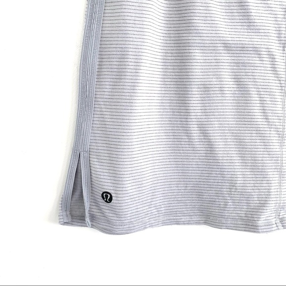 Lululemon Not So Basic Scoop Neck Striped Tee 10 - Picture 6 of 7